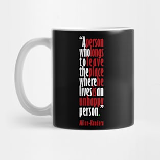 a person who longs milan kundera by chakibium Mug